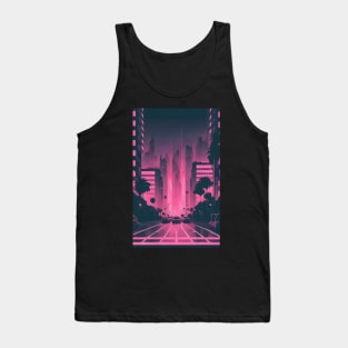 Vaporwave city aesthetic art Tank Top